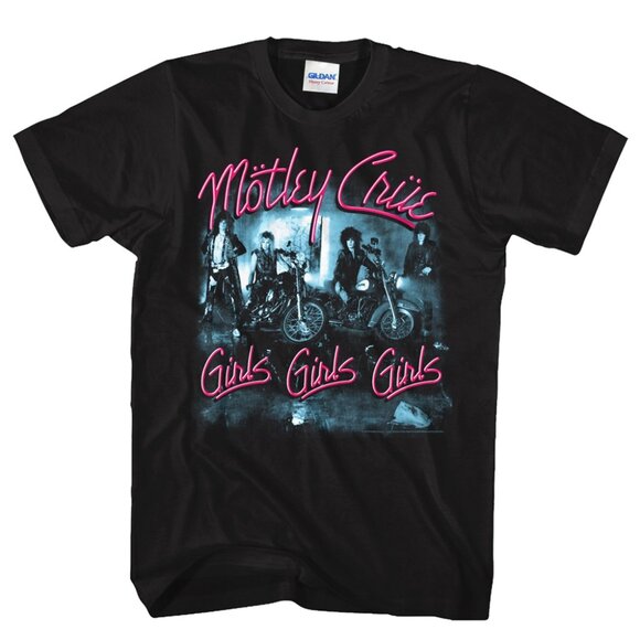 Unbranded Other - Motley Crue Girls Girls Girls Classic Black Graphic T-Shirt Adult Tee